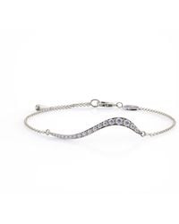Linda Fiore - Swirl Bracelet With Clear Cz - Lyst