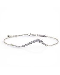 Linda Fiore - Swirl Bracelet With Clear Cz - Lyst