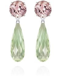 Augustine Jewels - Amethyst & Morganite Drop Earrings - Lyst