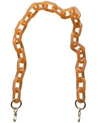 CLOSET REHAB - Chain Link Short Acrylic Purse Strap In Tangerine - Lyst
