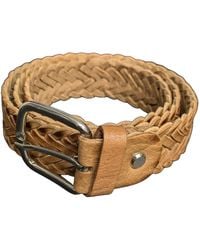 Berber Leather - Neutrals Braided Leather Belt - Lyst