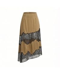 Lily and Lionel - Elenor Lace Insert Midi Skirt - Lyst