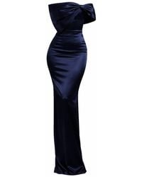 Moda Glam - Grace Strapless Statement Bow Gown- Midnight - Lyst