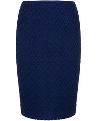 Conquista - Knit Jacquard Pencil Skirt - Lyst