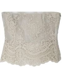 28Natelier - Neutrals Laced Top - Lyst