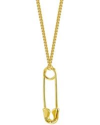 True Rocks - Mini Safety Pin Pendant 18Kt-Plated - Lyst
