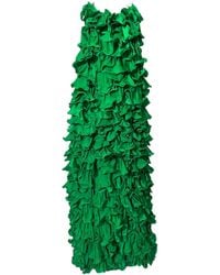 Julia Clancey - Miami Valentine Ruffle Emerald Gown - Lyst