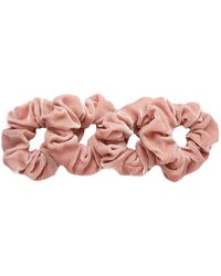 Soft Strokes Silk - Silk Velvet Handmade French Scrunchie Set Of Four - Lyst