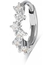 Zohreh - Scattered Diamond Huggie Hoop Earring 9K - Lyst