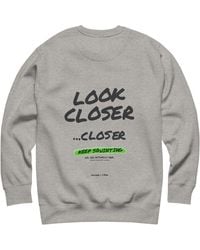 Anchor and Crew - Heather Small Print Annotations Organic Cotton Sweatshirt - Lyst