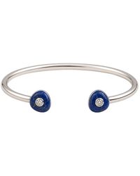 Lily Flo Jewellery - Lapis Lazuli Round Diamond Stud Earrings - Lyst