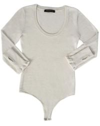 Circular Path - Neutrals U Neck Long Sleeve Bodysuit - Lyst