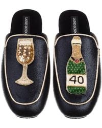 Laines London - Classic Mules With Milestone 40Th Birthday Champagne Brooches - Lyst