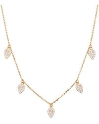 KAMARIA - Blessings Leaf Choker Necklace With Crystals - Lyst