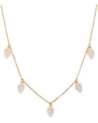 KAMARIA - Blessings Leaf Choker Necklace With Crystals - Lyst
