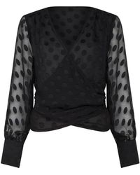 Rose & Nancy - Ivy Spot Wrap Blouse - Lyst