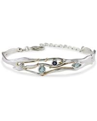 Isla Silver - Topaz, Iolite & Freshwater Pearl Sterling Adjustable Bracelet - Lyst
