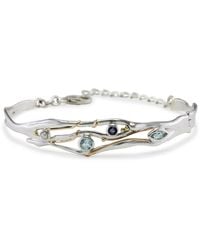 Isla Silver - Topaz, Iolite & Freshwater Pearl Sterling Adjustable Bracelet - Lyst