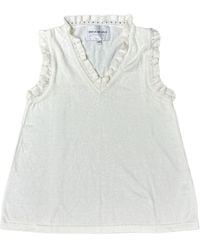 Lindsay Nicholas New York - Frill V-Neck Shell - Lyst