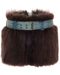 Maison sél - Belted Mini Skirt - Lyst