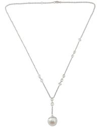 Artisan - Diamond & Pearl Drop Necklace - Lyst