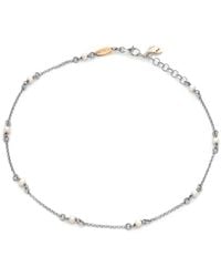Unaloe - Sterling Pearl Choker Necklace – Dainty Natural Pearl Necklace For Minimal Bridal Jewelry Gift - Lyst