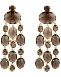 Bounkit - Marysol Earrings Smoky Quartz Pierced - Lyst