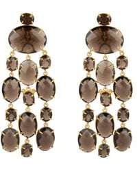 Bounkit - Marysol Earrings Smoky Quartz Pierced - Lyst
