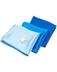 Soft Strokes Silk - Pure Silk Scarf Glacier Solid Colour Collection Set Of Three Large - Lyst