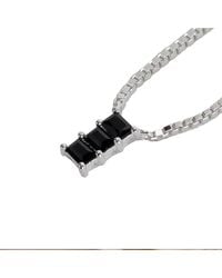 NASI SILVER - Baguette Nahar Necklace- Onyx - Lyst