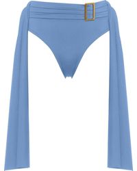 ANTONINIAS - Amaze High Waisted Swimwear Bottom With Decorative Belt And Golden Buckle In - Lyst