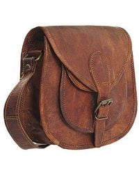 VIDA VIDA - Vida Vintage Leather Saddle Bag Small - Lyst