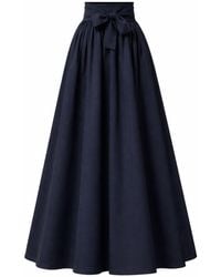 Nikka Place - Long Flared Skirt With High Waist & Front Bow - Lyst