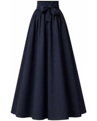 Nikka Place - Long Flared Skirt With High Waist & Front Bow - Lyst