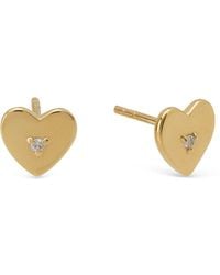 Dolcetto Designs - Clementia Heart Stud Earring - Lyst