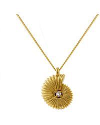 Lee Renee - Ammonite Diamond Necklace - Lyst