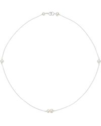 Lily & Roo - Sterling Six Pearl Choker Necklace - Lyst