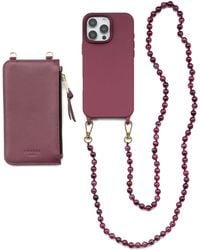 Cordée Cases - Scarlett 3-Piece Crossbody Phone Case Set Burgundy - Lyst
