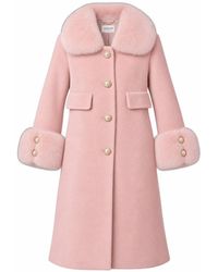 Santinni - Hayworth Wool & Faux Fur Coat - Lyst
