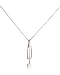 Gutta Design - Tic-Toc Necklace Rhodium Plated - Lyst