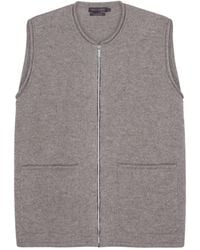 Paul James Knitwear - Neutrals Lambswool Larkspur Knitted Gilet - Lyst