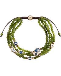 Karma and Luck - Lucky Shield Jade Evil Eye Hamsa Bracelet - Lyst