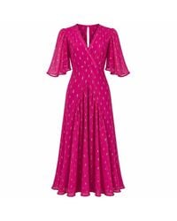 Rose & Nancy - Talia Fuchsia Maxi Dress - Lyst