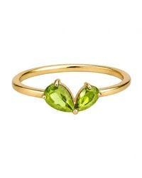 Belinda Jewelz - Peridot Heart Toi Et Moi Birthstone Ring - Lyst