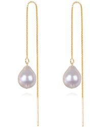 Ninemoo - Sweet Hue Pearl Threader Earrings - Lyst