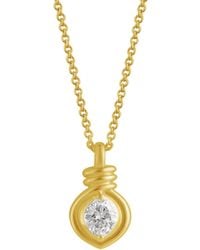 Artisan - 14K Marquise Diamond Twisted Bail Pendant Necklace - Lyst