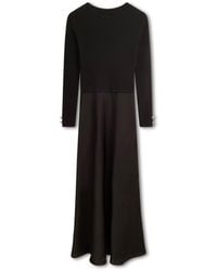 Roch Perel - Silk Knit Mixed Midi Dress - Lyst