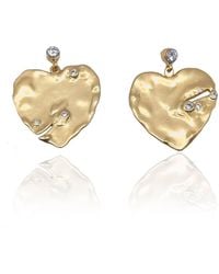 Rare Matters Jewelry - Organic Sculpted Heart Earrings Special Valentines Day Card - Lyst