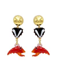 Midnight Foxes Studio - Little Shrimps Gold Earrings - Lyst