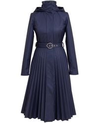 RainSisters - Fit & Flare A-Line Coat With Pleated Skirt Serenade - Lyst